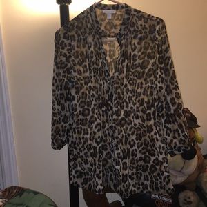 Charter Club leopard print shirt. ***PRICE FIRM***